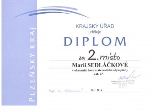 Diplom Sedláčková