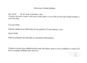 informace ŠJ